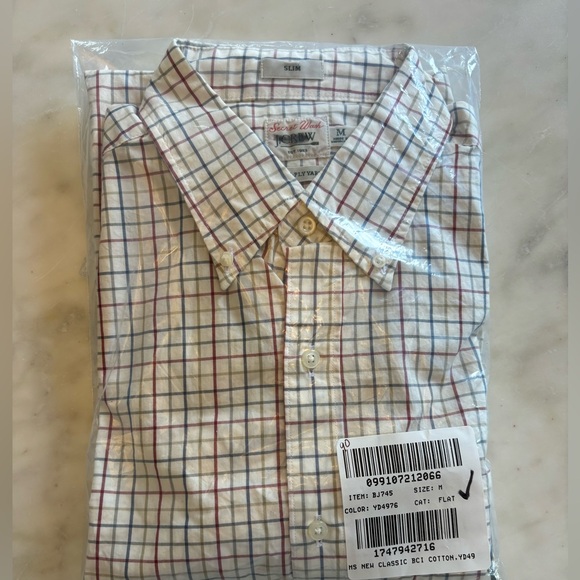 J.CREW: Slim Secret Wash cotton poplin shirt NIB - Picture 9 of 9